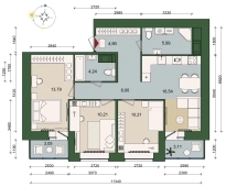 3-комнатная квартира 76.97м²